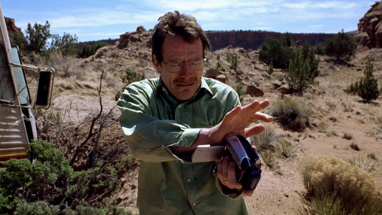 Walt records a video for his family