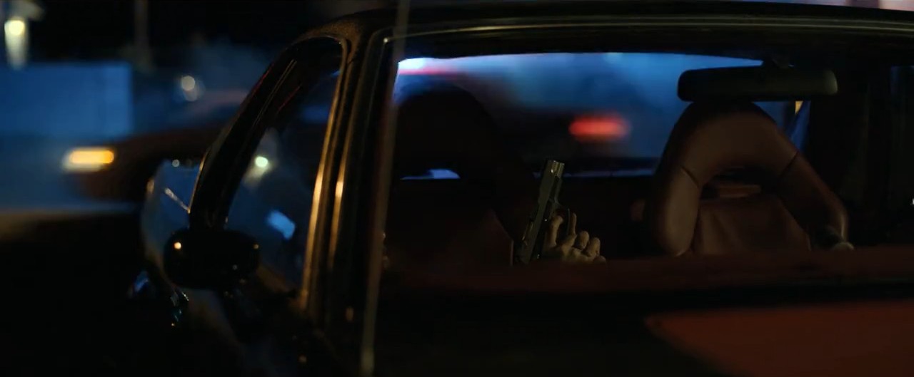 Jesse hides in his car from the cops