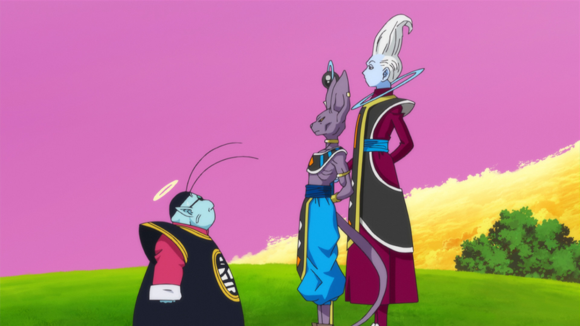 Beerus and Whis confront Kaiou