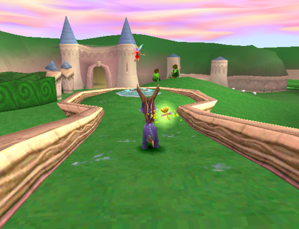 warm, green fields